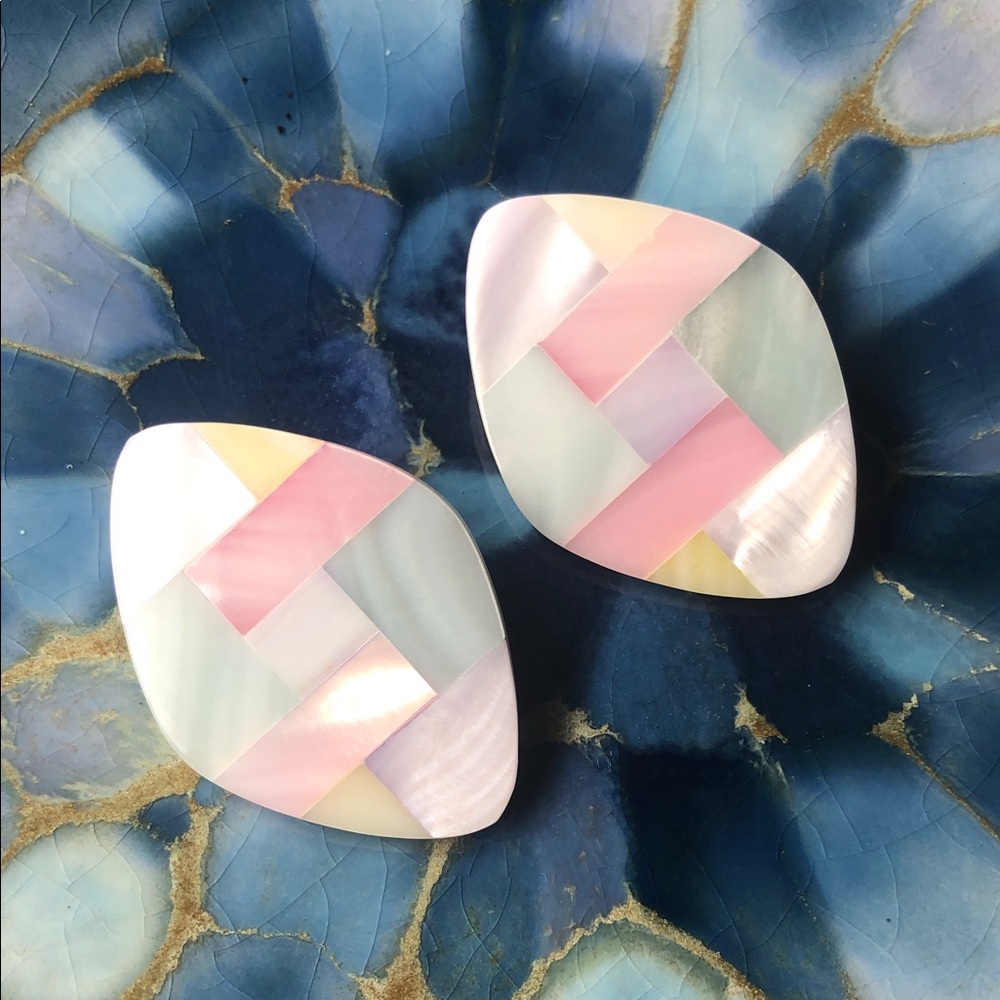 Avon Pastel Mosaic Earrings